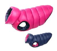 Outdoor Windproof Waterproof Reversible Winter Warm Cold-Proof Snow Dog Jacket For Bulldogs Sheepdogs Labradors,Rose Red,XL