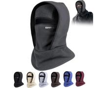 Outdoor Winter Warm Ski Mask, Windproof Face Covering Neckband Integrated Cycling Hat, Cold Weather Gear - Winter Accessories Sports Ski Head Cover Masks for Cycling Skiing (Dark Grey)