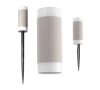 Outdoor Wireless Speaker with 10 Hour Playtime - IP66 Waterproof, Dustproof, Weatherproof Light Up Bluetooth Speaker with LED Lights and Adjustable Stake Height for Use As Outdoor Speaker