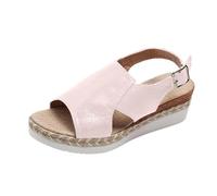 Outdoor Women’s Stylish Thick Platform Sandals With Open Toe Edge Rome Design For Summer Everyday Wear Holiday Women Sandal Trekking Shoes Walking Lightweight Comfortable Beach -5.5