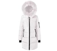 Outdoor Women's Long Jacket Lightweight Hooded Coat Insulated COTTON Jacket for Women Winter Quilted Puffer Coat Long Down Hooded Jackets Zip Up Warm Winter Parka Coat Windproof with Pockets