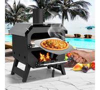 Outdoor Wood-Fired Pizza Stove - Black