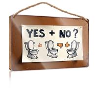 Outdoor Wood Plaque Porch Signs Choosing Between Yes Or No Options. Posters & Prints Bar Signs For Home Bar(20X30CM)
