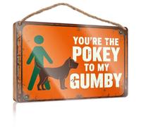 Outdoor Wood Plaque Porch Signs You're The Pokey To My Gumby Summer Wood Hanging Posters For Boys Room(15X28CM)