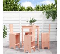 Garden Bar Set Outdoor Bar Table Set Bar Stool 5 Piece Solid Wood Pine vidaXL