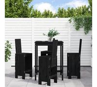 Garden Bar Set Outdoor Bar Table Set Bar Stool 5 Piece Solid Wood Pine vidaXL