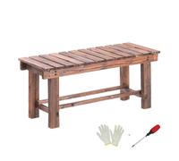 Outdoor Wooden Bench, 3-Seater Garden Bench, Heavy-Duty Patio Seating, Max Load 300Kg (150cm/59in), Perfect for Yard, Porch, Park, Backyard, Durable Wood Construction