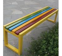 Outdoor Wooden Bench for 2-3 People Heavy Duty Patio Seating with Powder Coated Metal Frame Ideal for Gardens Parks & Balconies Supports 300kg (100cm Size)