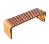 Outdoor wooden bench,park benches for outside,Galvanized material imitation wood grain park bench, simple and modern style, with screws to fix to the ground(Dark,100cm/39.4in)