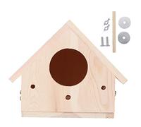 Outdoor Wooden Bird House, Innovative Bird Nesting Cage, Unique Shape Garden Decoration with Natural Paulownia Material, Exquisite and Beautiful for Birds Resting Living in Gardens
