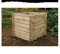 Wooden Compost Bin Composter Outdoor Garden Waste Small 373L by Lacewing