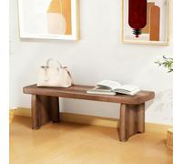 Outdoor Wooden Entry Bench - Thick Wide Mortise Garden Seat (47x7x5in) - Stylish Perfect for Patio Porch and Garden Use