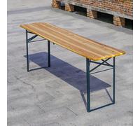Outdoor Wooden Folding Beer Table Garden Narrow Table 217*49cm