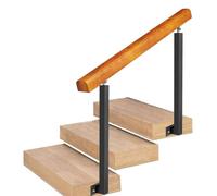Outdoor Wooden for Steps - Adjustable Side-Mounted Stair Railing Support Kit for 2-3 Steps - Perfect for Porches Gardens & Indoor Stairs (Height 95cm/3.1ft 110cm/43inch)