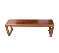 Outdoor Wooden Garden Bench for 23 People Backless Slatted Seating for Patio Terrace Front Porch and ParkEasy Assembly Stylish Outdoor Furniture