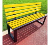 Outdoor Wooden Garden Bench with Backrest Metal e Waterproof Ideal for ParkLandscape Exhibit & WeatherResistant40x100x85cm