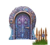 Outdoor Wooden Garden Fairy Door - Miniature Decorative Tree Trunk Fariy Home