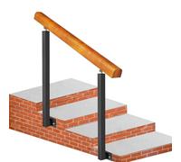 Outdoor Wooden ils for Steps - Transitional Railing Kit for 1-3 Step Porches, Fits Concrete & Brick, 85cm/100cm (40inch) Height - Durable Stair Safety Solutions