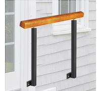 Outdoor Wooden ils for Veranda Stairs SideMounted Step Rails Adjustable Wall Brackets 1Step Transition Grip Iron Construction Perfect for Safety