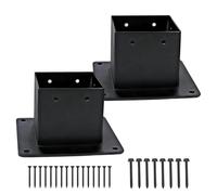 Outdoor Wooden Pergola & Fence Post Supports - 2-Pack 10x10 cm, Interior Size 8.4x8.9 cm - Ideal for Garden, Patio, Backyard, Gazebos, and Enclosures