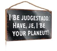 Outdoor Wooden Signs I'm Judge Stoddard. Have I Been Your Planeut? Pool Decor Wooden Decorative Plaque(15X28CM)