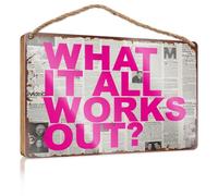 Outdoor Wooden Signs What It All Works Out? Pool Decor Wooden Decorative Plaque(20X30CM)