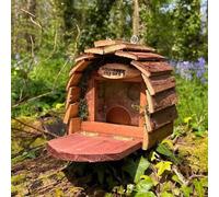 Outdoor Wooden Squirrel Feeder Hanging Wildlife Feed Box