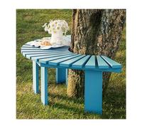 Outdoor Wooden Tree Bench Weatherproof Fan Shaped Garden Seating Solid Wood Slatted Design for Courtyards & Parks