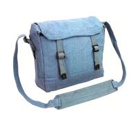 Outdoor World Canvas Haversack Bag - Vintage Military-Style Cotton Canvas Satchel - Compact Work, School, Student, Lunch & Outdoor Shoulder Messenger Crossbody Bag with Adjustable Strap (RAF Blue)