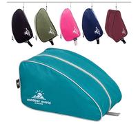 Outdoor World Premium Boot Bag - Water-Resistant 600D Polyester Shoe & Boot Storage for Hiking, Walking, Football, Rugby, Golf & Gym - Fits Up to UK Size 13 - Wide Zip Opening & Carry Handle (Teal)