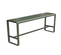 Outdoor Wrought Iron Pub Table Long Narrow Waterproof Dining Table for Home & Bistro Sturdy Load Bearing Design with Rounded Edges Green 100x40x105cm