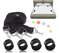 Outdoor Yoga With Non-Linear Black Nylon Multifunctional Bedside Strap, Equipped With 4 Sleeve Sleeves - D7