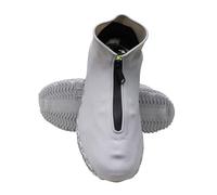 Outdoor Zipper Shoes Cover for Adults with Large Capacity Silicone Protective Rain Boot Sock All-Season Footwear for Everyday Casual Wet Weather 2PCS (Dark Gray, S)