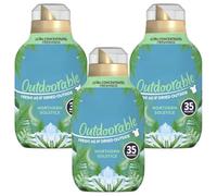 Outdoorable Fabric Conditioner 490ml x 3 - Ultra-Concentrated Softener (35 Washes) - Long-Lasting Freshness - Woody Fragrance with Welari Thank You Card | (3 Pack)