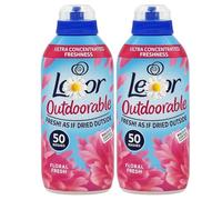 Outdoorable Fabric Conditioner Floral Fresh 50 Washes 700ml Bottles - Ultra-Concentrated Outdoor Freshness - Anti-Fade, Anti-Stretch Protection - Long-Lasting Fragrance by Comfort (2 Pack)
