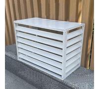 OutdoorAirConditionerCoverDecorativePECoverforExternalUnitsMultiUsePlantDisplayandStorageShelfWeatherResistantProtectionforHVACSystems