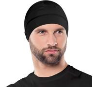 OutdoorEssentials Skull Cap - Thin Lightweight Beanie Hat Men and Women - Helmet Liner Skull Caps Head Liners - Warm Womens and Mens Hats - Winter Running Hat Beanies - Black