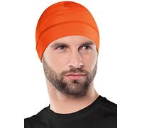 OutdoorEssentials Skull Cap - Thin Lightweight Beanie Hat Men and Women - Helmet Liner Skull Caps Head Liners - Warm Womens and Mens Hats - Winter Running Hat Beanies - Orange