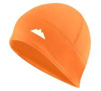 OutdoorEssentials Skull Cap - Warm Mens and Womens Gym or Running Beanie Hats - Head Liner Caps for Under Cycling Helmet - Sleep Hat for Men or Women - Hi Viz Orange