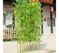 OutdoorFaux Bamboo Fence with Real Stal UV Protected 20 Bamboos 1.5m/4.9ft Tall Ideal for Patio Backyard Balcony & Indoor Use