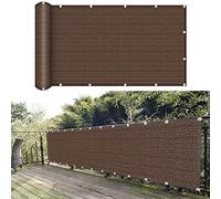 Outdoorfor Balcony 90x500 cm Tear-Resistant Sunshade with Grommets & Cord Brown Garden Terrace Shield Ideal for Patio and Deck Privacy.