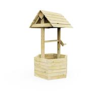 Outdoorgardens Wooden Wishing Well Decorative Planter