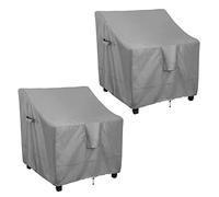 OutdoorLines Outdoor Waterproof Furniture Chair Cover - UV-Resistant Patio Lawn Chair Covers for Outdoor Furniture Windproof Heavy Duty Chair Covering, 2 Packs, 29Wx30Dx36H Inches, Gray