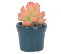 outdoorm 1:12 Scale Miniature Clay Succulent Potted High Simulation Dollhouse Plant Decoration