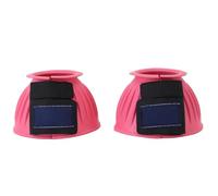 outdoorm 1 Pair Horse Bell Boots Comfortable Rubber Bell Boots Equine Hoof Protector for Riding Training Equestrian Supplies (Pink)