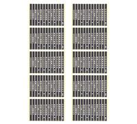 outdoorm 10 Sheet Guitar Fretboard Stickers Fingerboard Frets Coded Note Scale Decals for Beginner Learner Practice (T-101A [Black and White])