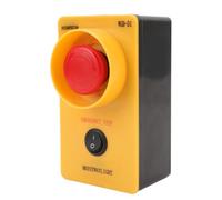 outdoorm 10A 660V AC Emergency Stop Button Switch Latching 1NO 1NC Safety Stop Button with Light Switch for Construction Sites Mines