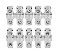 outdoorm 10Pcs 3/8in Wrench Connector Stainless Steel Double End Spanner Adapter Conversion Tool