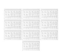 outdoorm 10pcs Nail Flexible Measuring Ruler Ultra Thin Portable Soft Transparent Nail Art Ruler