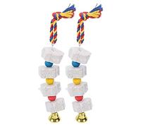 outdoorm 2Pcs Bird Chewing Toys Bird Beak Grinding Stone for Parrots/Hamsters and Other Rodents